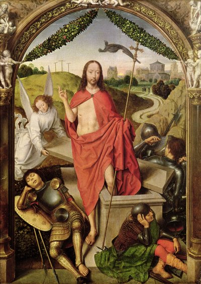 La Resurrección, panel central del Tríptico de la Resurrección, c.1485-90 de Hans Memling